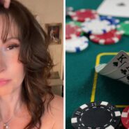 woman shares old job story (l) poker tournament (r)