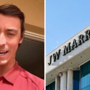 man shares hotel experience (l) JW Marriott hotel (r)
