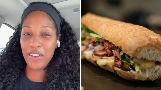 woman shares sandwich shop experience (l) Toasted sandwich (r)