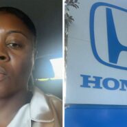 woman shares dealership issue (l) Honda dealership (r)