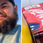 man shares coca-cola purchase issue (l) box of canned coca-cola (r)