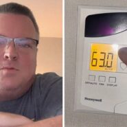 man shares hotel room hack (l) Air conditioning control (r)