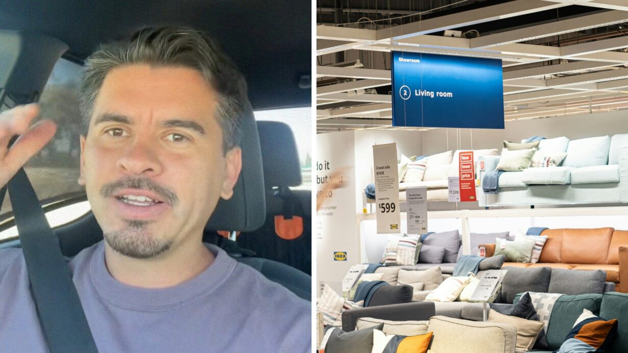 man shares furniture store experience (l) Furniture store (r)