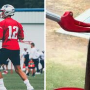 man at practice (l) snake on a clipper (r)