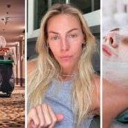 hotel house-keeping (l) woman shares hotel experience (c) woman at hotel spa (r)