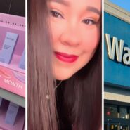 face cream (l) woman shares walmart observation (c) walmart storefront (r)