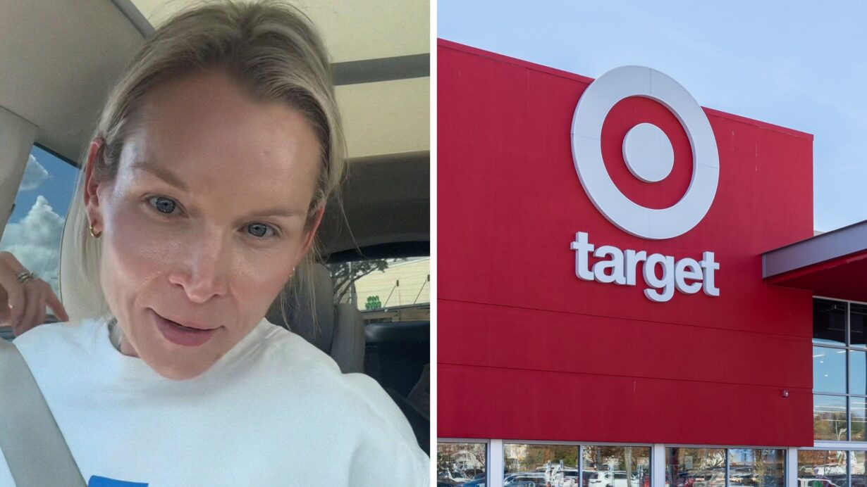 woman shares Target hack (l) Target storefront (r)