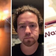car on fire (l) man shares Hyundai issue (c) warranty document (r)