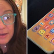 woman shares kids toy concern (l) kids phone toy (r)