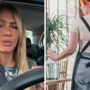 woman shares servers and bartenders struggles (l) bartender arrives for shift (r)
