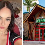 woman shares how she lost her job (l) Twin Peaks entrance (r)