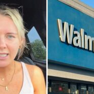 woman shares walmart experience (l) walmart storefront (r)