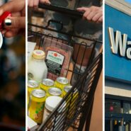 creamy dressing (l) woman shares walmart shopping experience (c) walmart storefront (r)