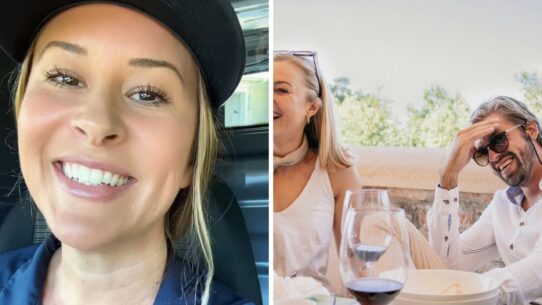 woman shares dating experience (l) woman on a date with an older man (r)