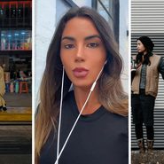 woman sitting alone (l) woman shares relationship experience (c) distant couple (r)