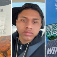 wings order (l) man shares wings order issue (c) wing-stop fast food (r)