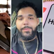 Restaurant bill (l) man shares dating experience (c) Hinge app (r)
