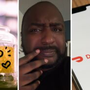 tip jar (l) man shares doordash experience (c) doordash app (r)