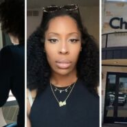 job interview (l) woman shares Cheddar's job interview experience (c) Cheddar's entrance (r)