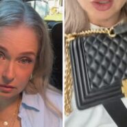 woman shares purse purchase issue (l) Chanel purse (r)
